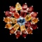 Natural Fancy Color Sapphire Flower Ring