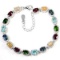 Natural OPAL RHODOLITE TOPAZ CHROME DIOPSIDE Bracelet