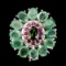 Natural Columbian Emerald Chrome Diopside Ruby Ring