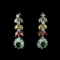 Natural  Emerald Fancy Sapphire Chrome Diopside Earring