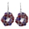 Natural BLOOD RED RUBY & PURPLE AMETHYST Earrings