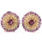 NATURAL RH-GARNET AMETHYST PERIDOT  CITRINE Earrings
