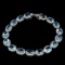 Natural Oval 8x6mm Swiss Blue Topaz Bracelet