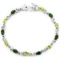 NATURAL GREEN CHROME DIOPSIDE PERIDOT BRACELET