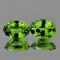 Natural Oval Fire Green Demantoid Pair - FL