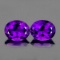 Natural  Purple Amethyst Pair  {VVS}