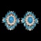 Natural Blue Opal & Brazil Blue Apatite Earrings