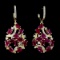Natural Top Blood Red Ruby Earrings