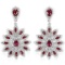 Natural RED RUBY PEAR-MARQUISE Earrings