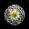 Natural Citrine Peridot Tanzanite Ring