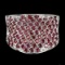 Natural Unheated Round Rhodolite Garnet Ring