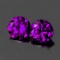Natural Reddish Purple Sapphire Pair[Flawless-VVS]