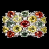 Natural Multi Color  Sapphire Ring