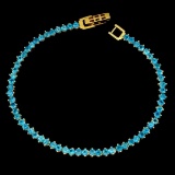 Natural Brzail Blue Rare Apatite Bracelet