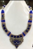 Tibet Natural Stone Tribal Queen Royal Necklace