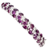 Natural Unheated Rhodolite Garnet 5x4 MM Bangle