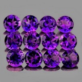 Ntural  Purple Amethyst Natural 12 Pcs{Flawless-VVS1}