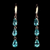 Natural 7x5mm Top Neon Green Apatite Earrings