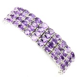 Natural  Rich Purple Amethyst 296.64 Ct Bracelet