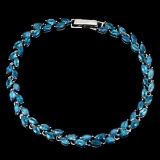 Natural Rare Brazil Neon Blue Apatite Bracelet
