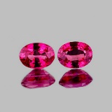 NATURAL HOT PINK BURMA SAPPHIRE PAIR - VVS