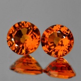 Natural  Mandarin Orange Spessartite Garnet Pair