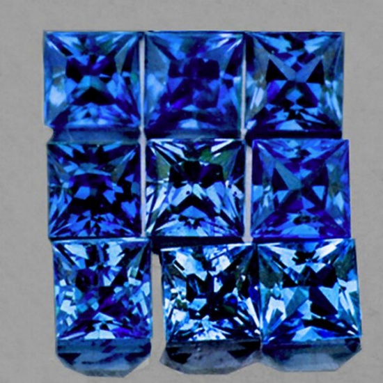 Natural  Blue Sapphire 9 Pcs [VVS]