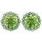 Natural Emerald Peridot & CH-Diopside Earrings