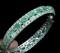 Natural Unheated Emerald &  Sapphire Bangle