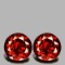 Natural Red Orange Spessartite Garnet Pair - VS