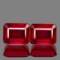 Natural AAA Fire Red Mozambique Ruby Pair