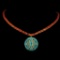 Natural Ethopian Orange Opal & Blue Apatite Necklace