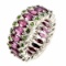 Natural  Rhodolite Garnet & Chrome Diopside Ring