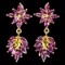 Natural Marquise Citrine & Rhodolite Garnet Earrings