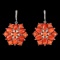 Natural  Italian  Coral Earrings