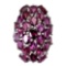 Natural Unheated Oval Rhodolite Garnet Ring