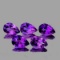 NATURAL  PURPLE AMETHYST 6 Pcs[FLAWLESS-VVS]