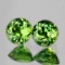 Natural Green Demantoid Pair