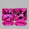 Natural Princess Hot Pink Topaz pair{Flawless-VVS1}