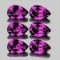 Natural Purple Rhodolite Garnet 6 Pcs-Flawless-VVS