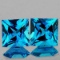 Natural Princess London Blue Topaz Pair{Flawless-VVS1}