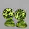 Natural AAA Green Yellow Mali Garnet Pair - FL