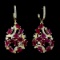 Natural Top Blood Red Ruby Earrings