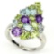 Natural Multi Gemstone Ring