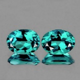 Natural Paraiba Green Blue Apatite Pair - FL