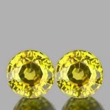 Natural Canary Yellow Mali Garnet Pair