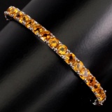 Natural Round Cut 5mm Top Rich Yellow Citrine Bangle