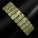 Natural Top Rich Green Peridot 287 Carats Bracelet