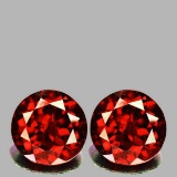 Natural Red Orange Spessartite Garnet Pair - VS