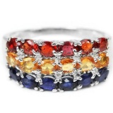 Natural MULTI COLOR SAPPHIRE Ring